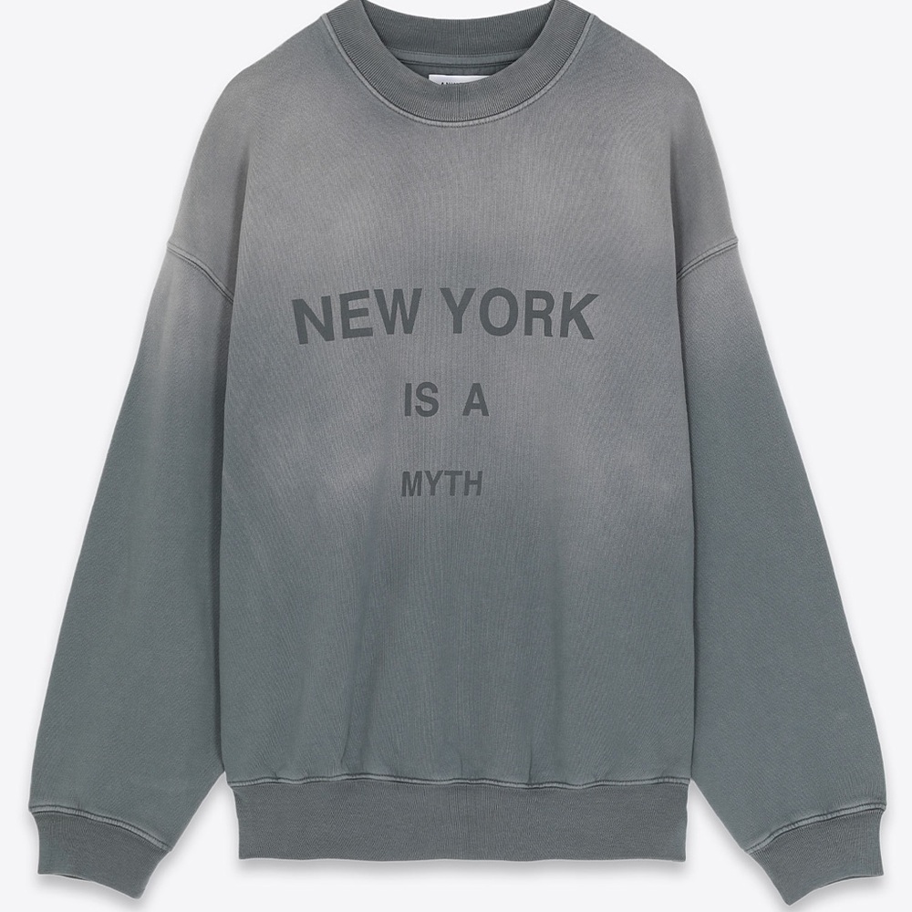 Anine Bing New York Gray Crewneck Sweatshirt